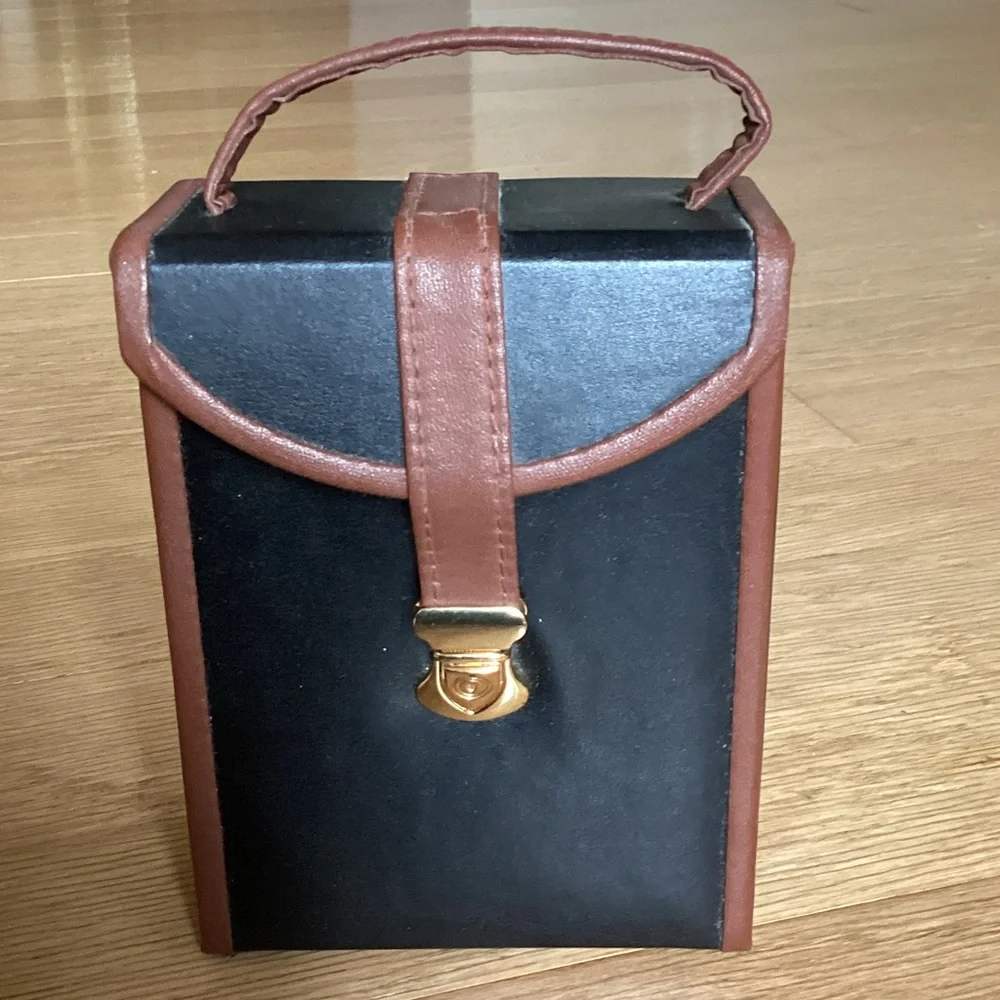 Chic Black and Brown Travel Jewelry Bag - Picture 2 of 10